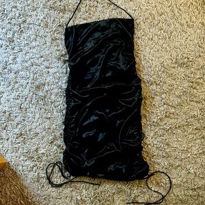 Black Silky LEAU Cocktail Dress - Medium